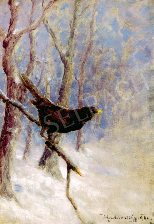  Madarász, Gyula - Little Thrush in the Winter Forest, 1927 | 75th Autumn auction auction / 140 Lot