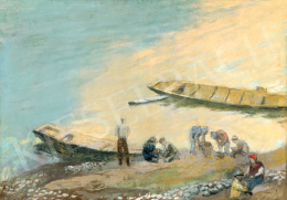  Szőnyi, István - By the Danube Bank with Boats, 1935 