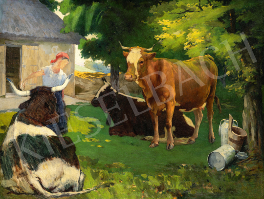  Vaszary, János - In Sunny Garden (Lait Frais), c. 1894 | 75th Autumn auction auction / 240 Lot