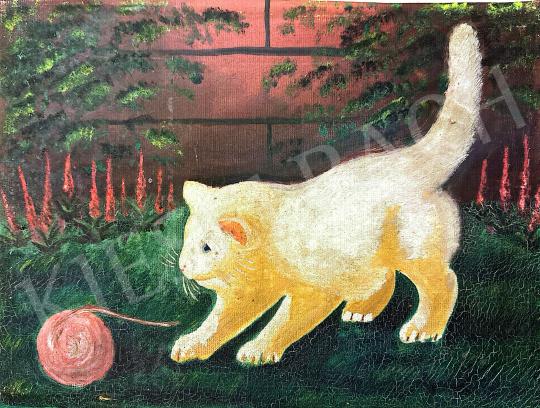 For sale Unknown painter - Kitten playing with a ball  's painting