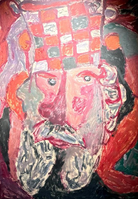 For sale  Németh, Miklós - Self portrait with clown mask 's painting