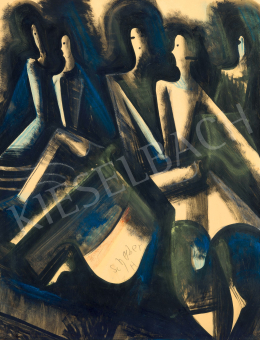  Scheiber Hugó - Varieté kék fényekkel (Mulatóban), 1930-as évek 