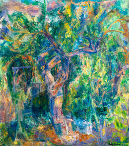  Paizs-Goebel, Jenő - Painter in the Garden of Szentendre, 1943 