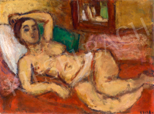  Czóbel, Béla - Nude in the Studio in Front of a Mirror, 1930s | 76th auction auction / 169 Lot