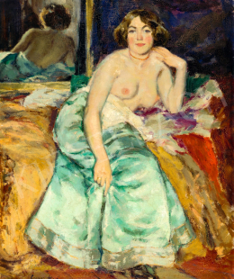  Czencz János - Női akt tükör előtt, 1913 