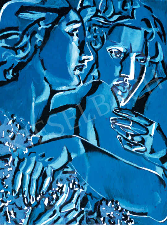  Kelemen Károly - Girlfriends in Blue, 2023 | 76. aukció aukció / 221 tétel