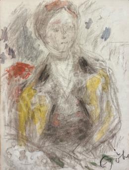  Czóbel, Béla - Female Figure at a Table (Mimi), early 1970s 