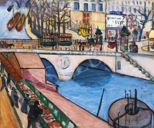 Tihanyi Lajos - Pont St. Michel (Paris), 1908 festménye