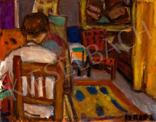 For sale  Czóbel, Béla - In Room (Painter with Her Easel) 's painting