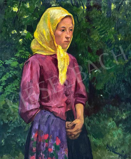 For sale  Belányi, Viktor - Girl in yellow scarf 's painting