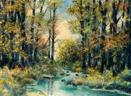  Jaszusch, Antal (Jasszus Antal) - Forest Interior with a Stream 