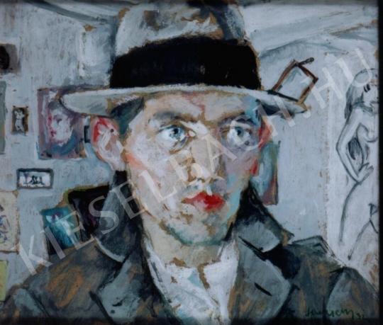 Jancsek, Antal - Self-Portrait painting